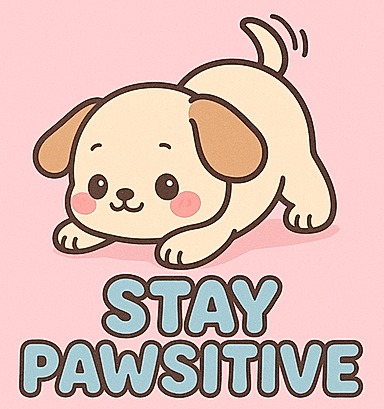 Stay Pawsitive design preview